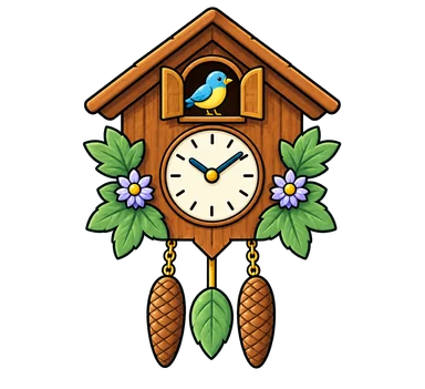 Simplified cuckoo clock icon