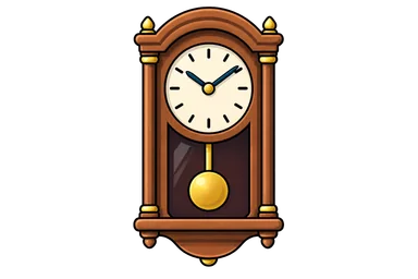 Simplified pendulum clock icon