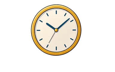 Simplified quartz wall clock icon