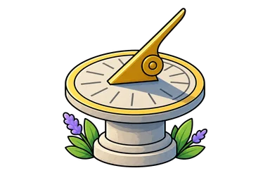 Simplified sundial icon